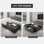 51.18  Lift Top Coffee Table with Hidden Storage Compartment and 2 Drawers
