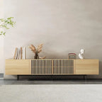 Stylish mid-century modern TV stand for up to 80  TVs. Ample storage for media devices, cable management. easy assembly.