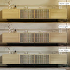 Stylish mid-century modern TV stand for up to 80  TVs. Ample storage for media devices, cable management. easy assembly.