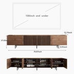 Stylish mid-century modern TV stand for up to 80  TVs. Ample storage for media devices, cable management. easy assembly.