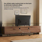 Stylish mid-century modern TV stand for up to 80  TVs. Ample storage for media devices, cable management. easy assembly.