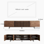 Stylish mid-century modern TV stand for up to 80  TVs. Ample storage for media devices, cable management. easy assembly.