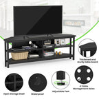 Farmhouse Wood Corner TV Stand with Power Outlet, Space Saving Entertainment Center Media TV Console Table
