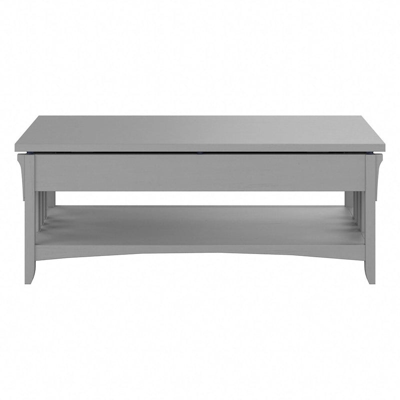 Weathered Oak Lift Top Coffee Table with Storage - Mission Style