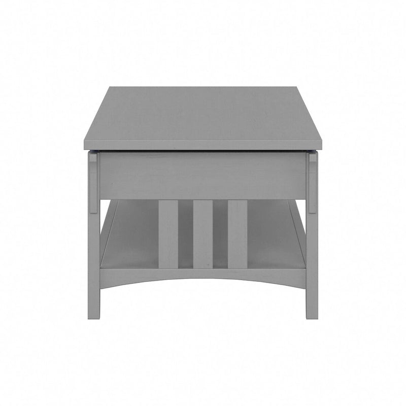 Weathered Oak Lift Top Coffee Table with Storage - Mission Style