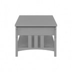Weathered Oak Lift Top Coffee Table with Storage - Mission Style