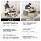 Weathered Oak Lift Top Coffee Table with Storage - Mission Style