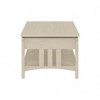 Weathered Oak Lift Top Coffee Table with Storage - Mission Style