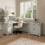 Knoxville 60W L Shaped Desk with File Cabinet by Bush Furniture