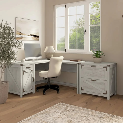 Knoxville 60W L Shaped Desk with File Cabinet by Bush Furniture